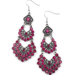 All For The GLAM - Pink Earrings